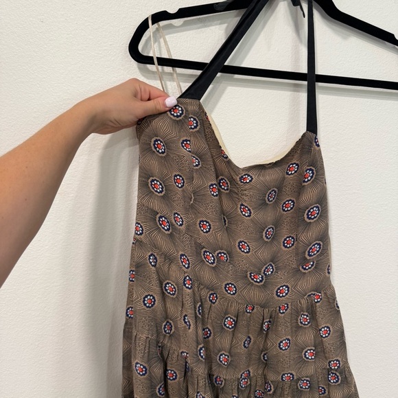 Free People Floral Halter Skater Mini Dress 6 - Picture 2 of 5